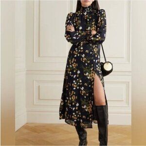 REFORMATION Stevi Midi Dress in Gemini Floral Print, 12 NWT